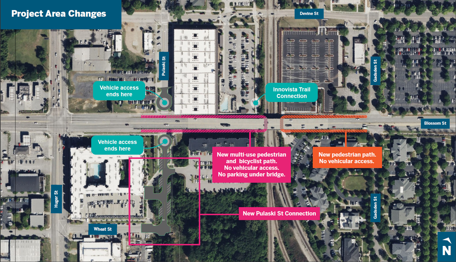 Blossom Bridge Street Loop Road Map